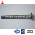 dacromet carbon steel carriage bolt/round head square neck bolt M10